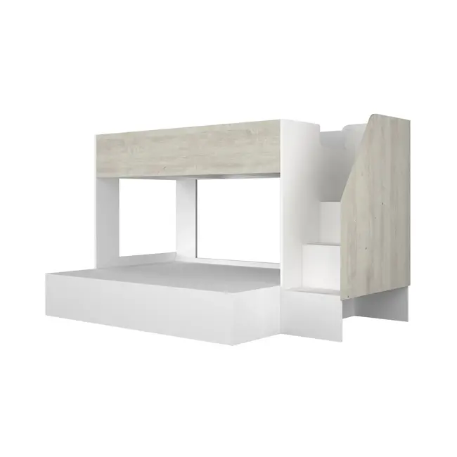 Trasman Stapelbed familiebed Easy 90/140x200 cm - Grijseiken