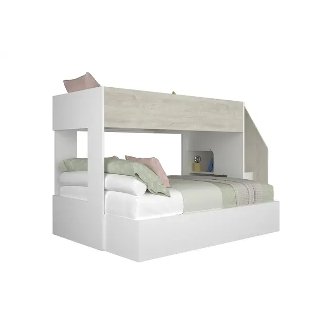 Trasman Stapelbed familiebed Easy 90/140x200 cm - Grijseiken