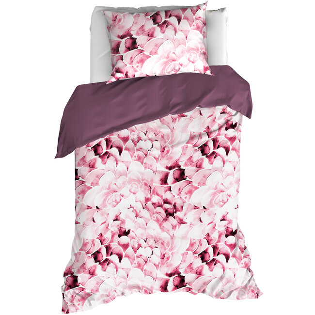 MerchandiseFever De Witte Lietaer Dekbedovertrek Coral, Corsage - Eenpersoons - 140 x 220 cm + 60 x 70 cm - Katoen Percal