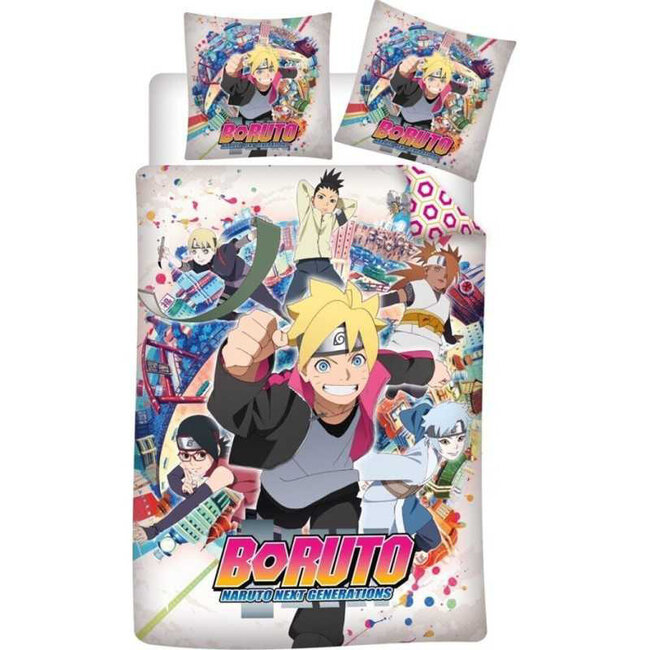 MerchandiseFever Naruto Dekbedovertrek, Boruto - 140 x 200 cm + 63 x 63 cm  - Polyester
