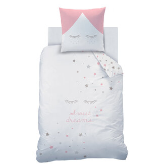 MerchandiseFever Dekbedovertrek Sweet Dreams - Eenpersoons - 140 x 200 cm - Katoen