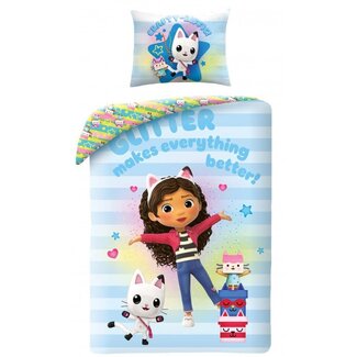 MerchandiseFever Gabby's poppenhuis Dekbedovertrek, Glitter - Katoen
