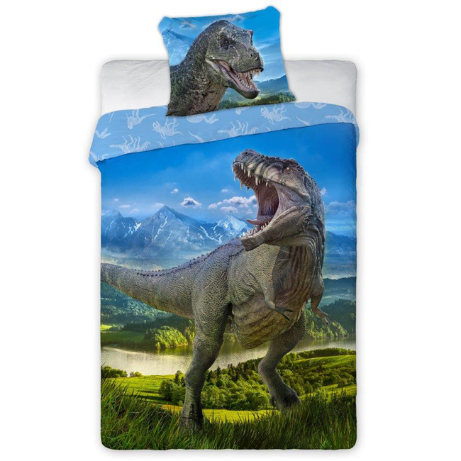 MerchandiseFever Dinosaurus Dekbedovertrek, T-Rex - 140 x 200 cm + 70 x 90 cm - Katoen