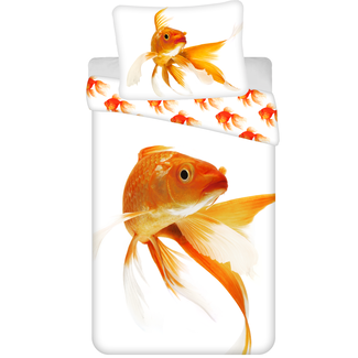 MerchandiseFever Animal Pictures Dekbedovertrek, Goudvis - Katoen