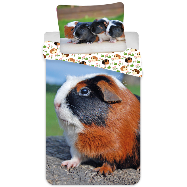 MerchandiseFever Animal Pictures Dekbedovertrek, Cavia - 140 x 200 cm + 70 x 90 cm - Katoen