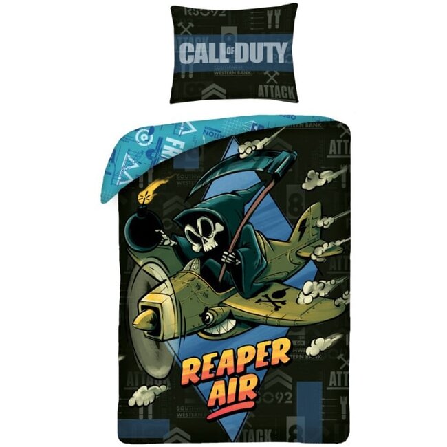 MerchandiseFever Call of Duty Dekbedovertrek, Reaper - 140 x 200 cm + 70 x 90 cm - Katoen