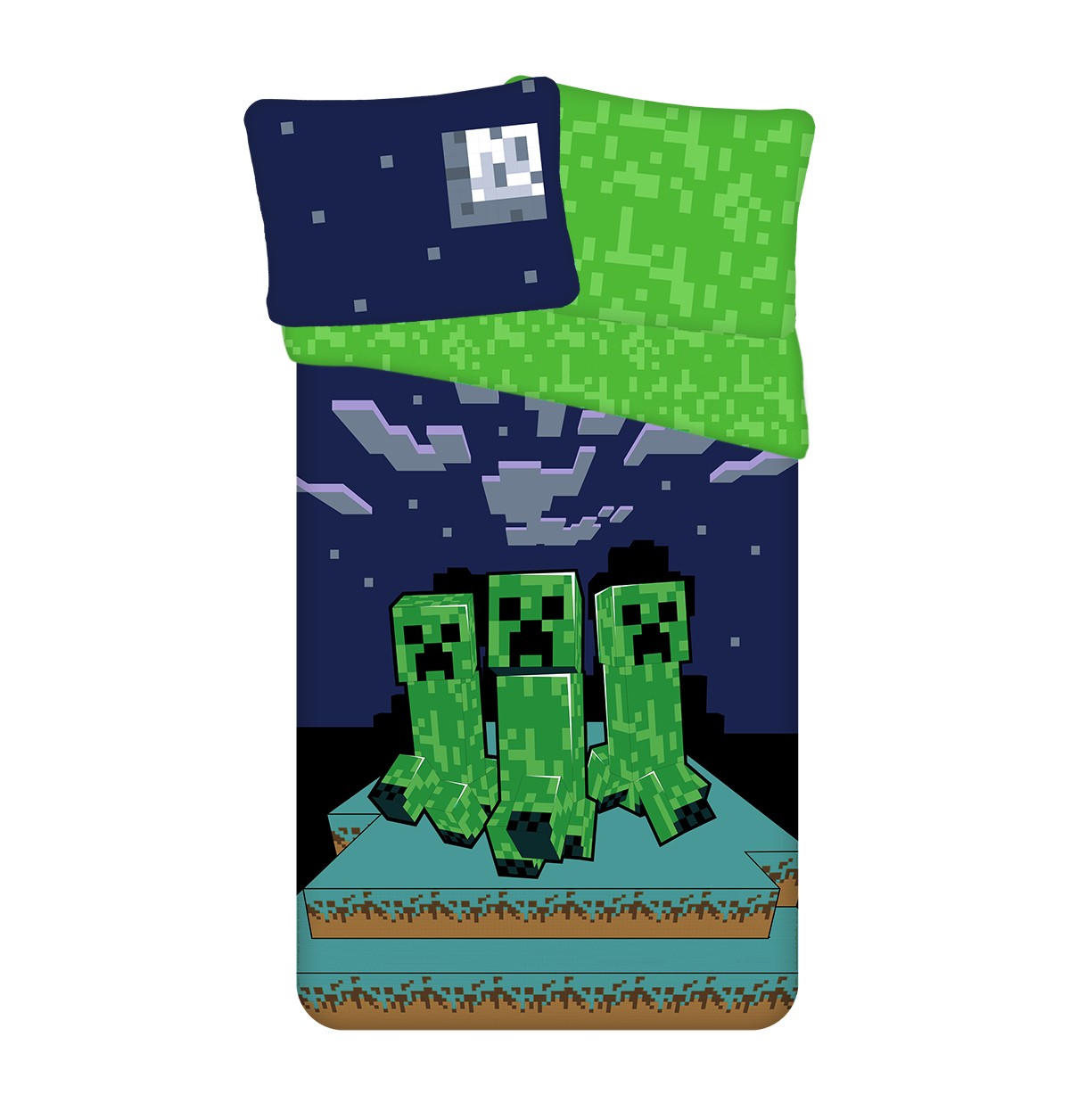 Minecraft Dekbedovertrek Sssleep Tight - Eenpersoons - 140 x 200 cm - Katoen