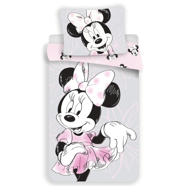 MerchandiseFever Disney Minnie Mouse Dekbedovertrek, Beautiful - 140 x 200 cm + 70 x 90 cm - Katoen