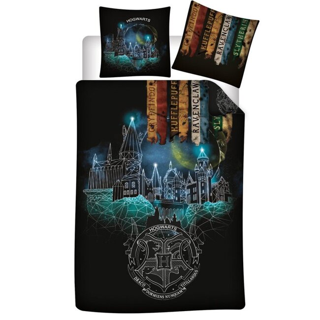 MerchandiseFever Harry Potter Dekbedovertrek, Tovenarij - 140 x 200 cm + 63 x 63 cm - Polyester
