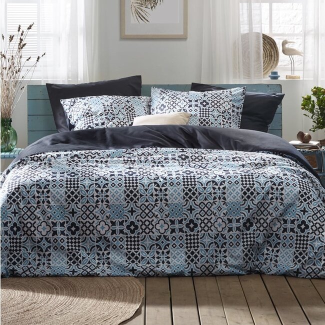 MerchandiseFever De Witte Lietaer Dekbedovertrek, Azula Oxyde - 140 x 220 cm + 60 x 70 cm - Katoen Perkal