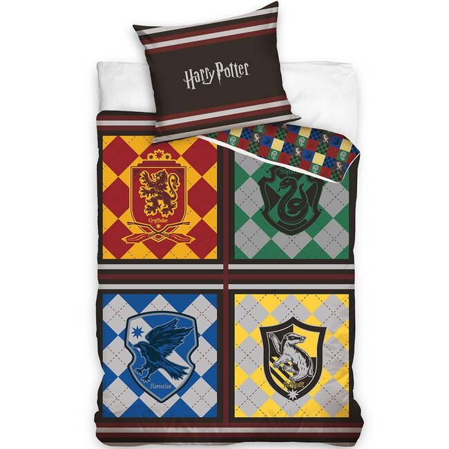MerchandiseFever Harry Potter Dekbedovertrek, School - 140  x 200 cm + 60 x 70 cm - Katoen