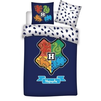 MerchandiseFever Harry Potter Dekbedovertrek Hogwarts Logo - Katoen
