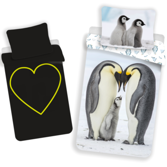 MerchandiseFever Animal Pictures Dekbedovertrek Pinguin Glow in the Dark