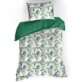 MerchandiseFever Dekbedovertrek Katoen Salix - Eenpersoons - 140 x 200/220 cm - Groen