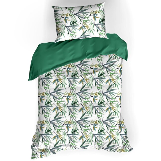 MerchandiseFever De Witte Lietaer Dekbedovertrek Katoen, Salix Deep Jungle - 140 x 200/220 + 60 x 70 cm