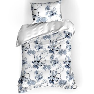 MerchandiseFever Dekbedovertrek Katoen Satijn Quill - Eenpersoons - 140 x 200/220 cm - Wit