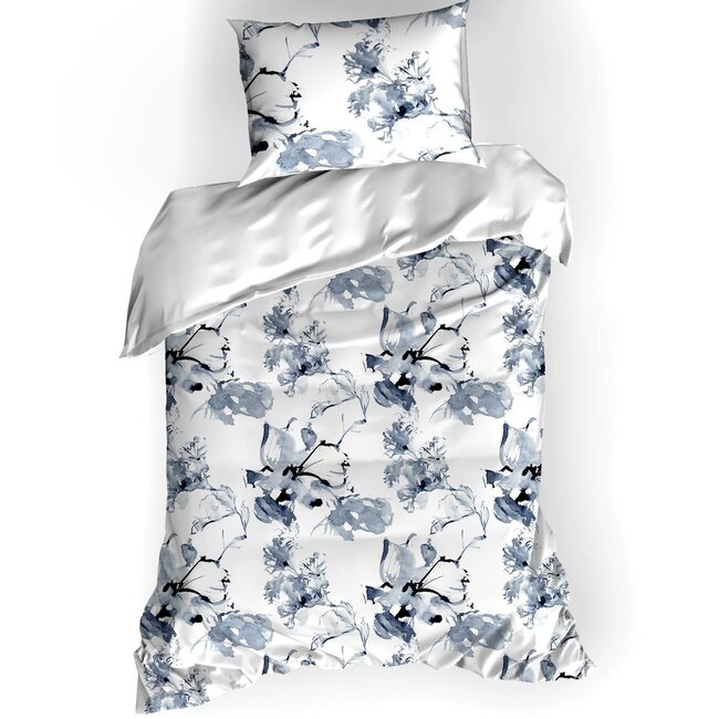 MerchandiseFever De Witte Lietaer Dekbedovertrek Katoen Satijn, Quill Moonlit Ocean - 140 x 200/220 + 60 x 70 cm