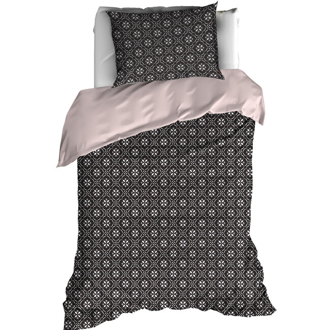 MerchandiseFever De Witte Lietaer Dekbedovertrek Katoen Satijn, Primrose Violet Ice - 140 x 200/220 + 60 x 70 cm