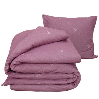 MerchandiseFever De Witte Lietaer Dekbedovertrek Piper 100% katoen Flanel Lilac 140x220 + 60x70