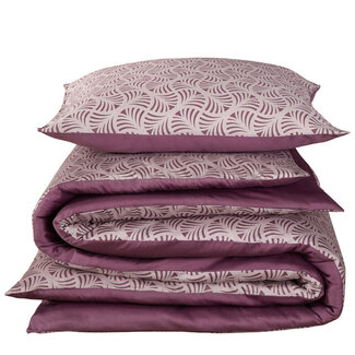 MerchandiseFever Dekbedovertrek Katoen Satijn Flow - Eenpersoons - 140 x 200/220 cm - Paars