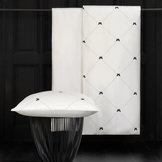 MerchandiseFever Dekbedovertrek Katoen Satijn Butterflies - Eenpersoons - 140 x 200/220 cm - Wit