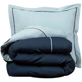 MerchandiseFever Dekbedovertrek Katoen Perkal Bumblebee - Eenpersoons - 140 x 200 cm - Blauw