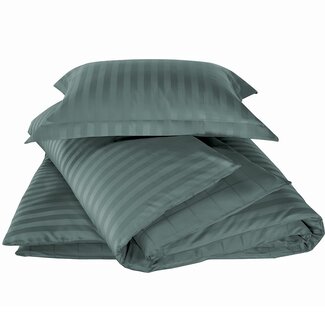 MerchandiseFever Dekbedovertrek Katoen Satijn Zygo - Eenpersoons - 140 x 220 cm - Groen