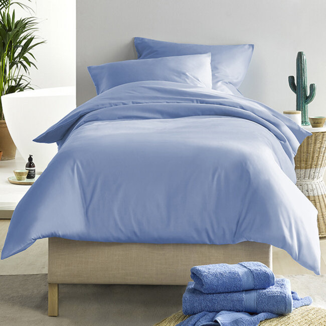 MerchandiseFever De Witte Lietaer Dekbedovertrek Katoen Satijn, Olivia Serenity - 140 x 200/220 + 60 x 70 cm