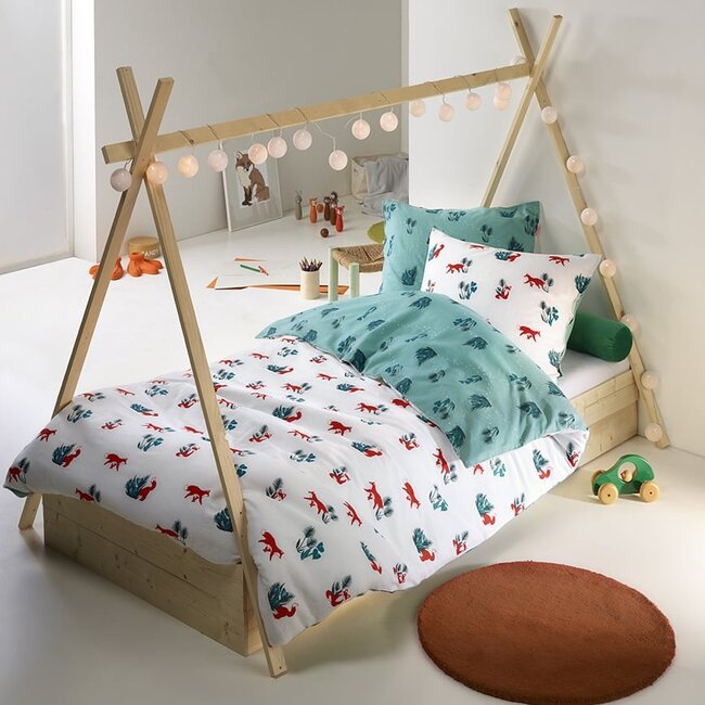 MerchandiseFever De Witte Lietaer Dekbedovertrek, Fox - 140 x 220 + 60 x 70 cm