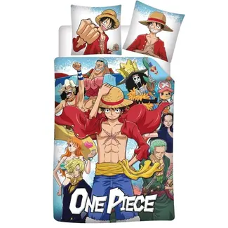 MerchandiseFever Dekbedovertrek Straw Hat Crew - 140 x 200 + 65 x 65 cm - Katoen