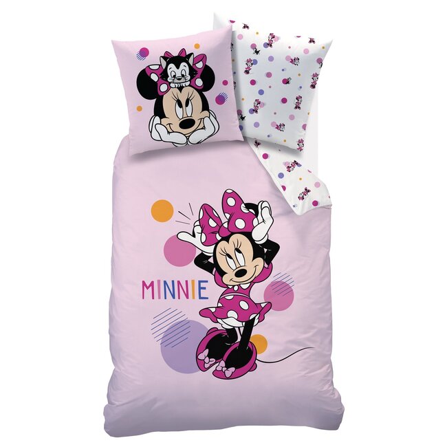 MerchandiseFever Disney Minnie Mouse Dekbedovertrek Jolie - 140 x 200 + 63 x 63 cm - Katoen