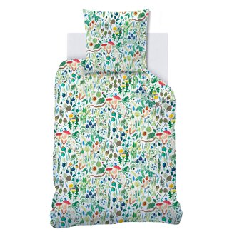 MerchandiseFever Dekbedovertrek Fauna Flora - 140 x 200 + 63 x 63 cm - Katoen