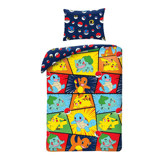 MerchandiseFever Dekbedovertrek Happy - Eenpersoons - 140 x 200 + 70 x 90 cm - Katoen