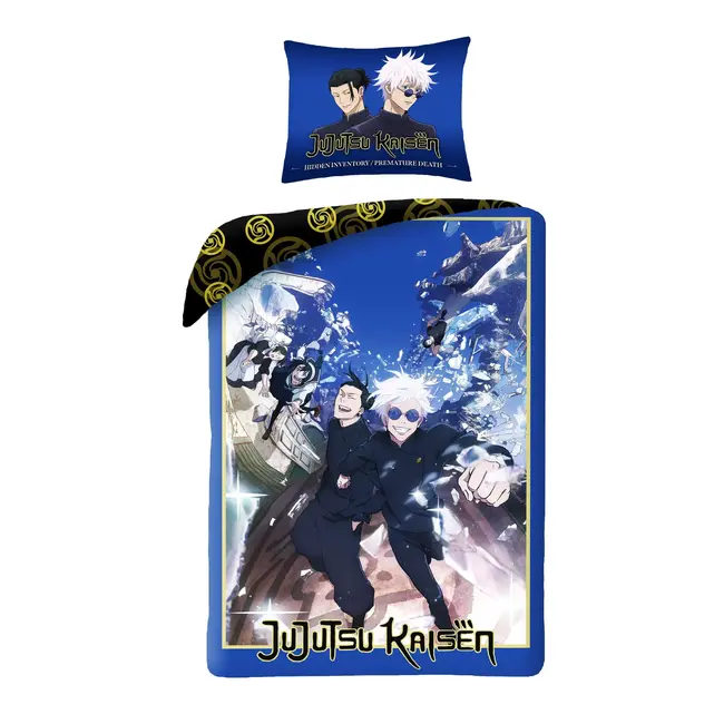 MerchandiseFever Jujutsu Kaisen Dekbedovertrek - Eenpersoons - 140 x 200 cm / 70 x 90 cm - Polyester