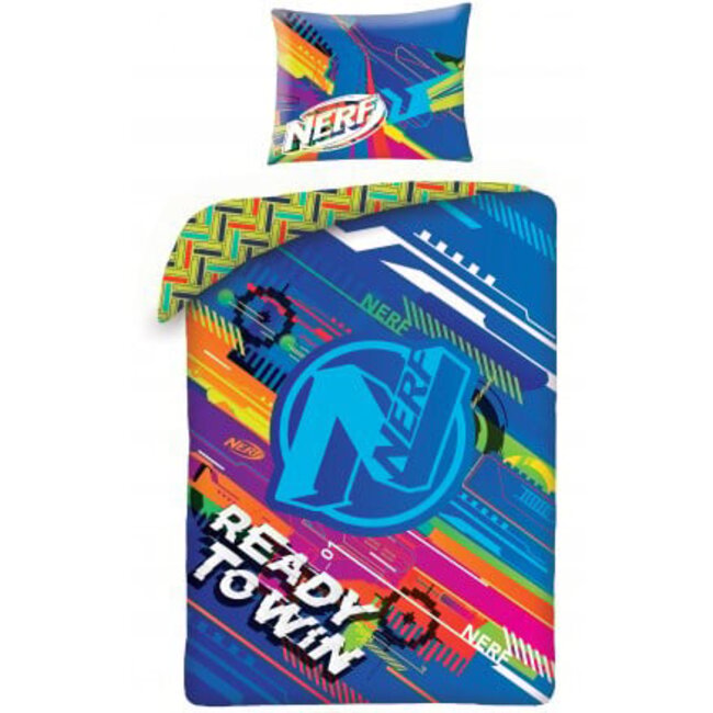 MerchandiseFever Nerf Dekbedovertrek, Ready to Win - 140 x 200 + 70 x 90 cm - Katoen