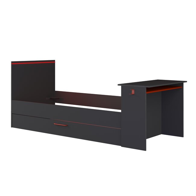 Trasman Bzone Gamingbed antraciet- met led