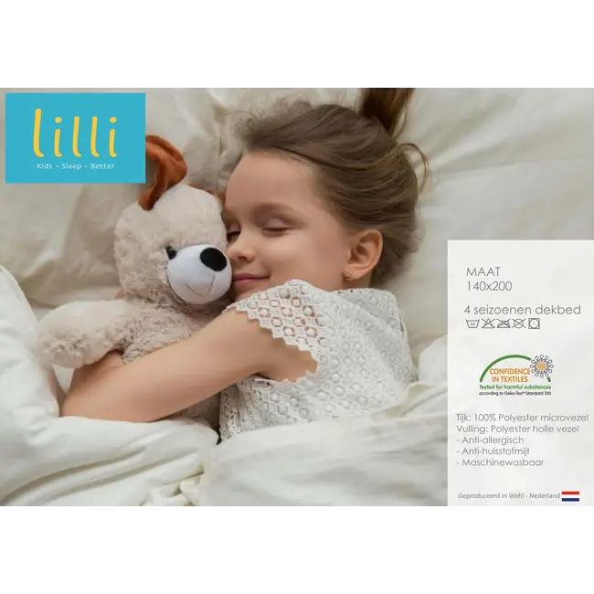 Lilli Furniture Peuter dekbed 4 seizoenen  120x150 cm