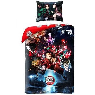 MerchandiseFever Dekbedovertrek, Mugen Train - 140 x 200 + 70 x 90 cm - Polyester