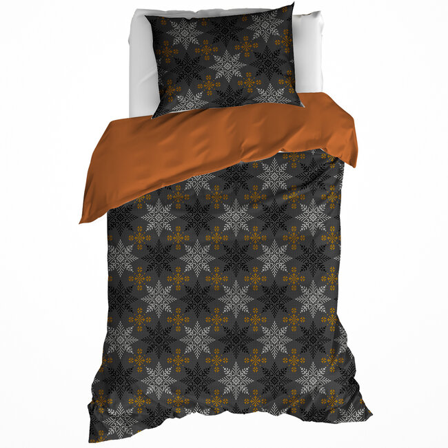 MerchandiseFever De Witte Lietaer Dekbedovertrek, Frostine Honey - 140x220 cm + 60x70 cm - Katoen flanel