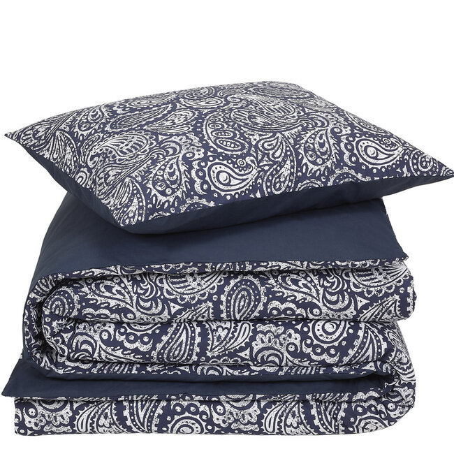 MerchandiseFever De Witte Lietaer Dekbedovertrek Igor, Royal Blue - Eenpersoons - 140 x 220 cm + 60 x 70 cm - Katoen Percal