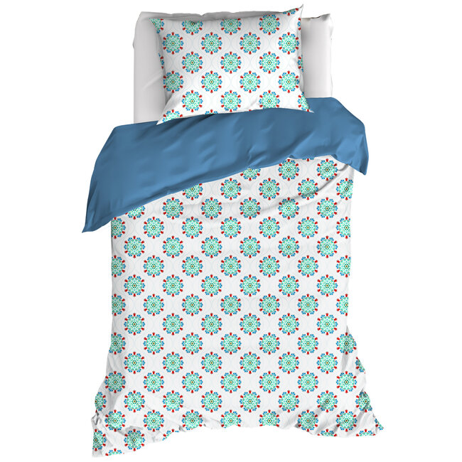 MerchandiseFever De Witte Lietaer Dekbedovertrek Holly, Dragon Fly - Eenpersoons - 140 x 220 cm + 60 x 70 cm - Katoen Percal