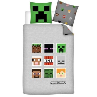 MerchandiseFever Dekbedovertrek, Pixel - Eenpersoons - 140 x 200 - Polyester