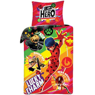 MerchandiseFever Miraculous Dekbedovertrek, Lucky Charm - Katoen