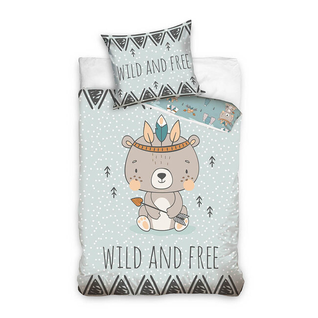 MerchandiseFever Animal Pictures Dekbedovertrek Wild and Free - 140  x 200 cm + 60 x 70 cm - Katoen