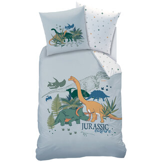 MerchandiseFever Dekbedovertrek Dino Jungle - Eenpersoons - 140  x 200 cm - Katoen