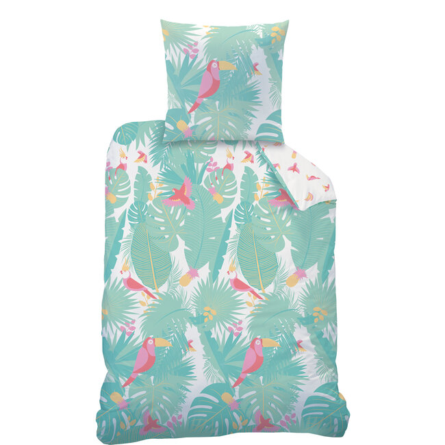 MerchandiseFever Matt & Rose Dekbedovertrek, Jungle - 140 x 200 + 63 x 63 cm - Katoen