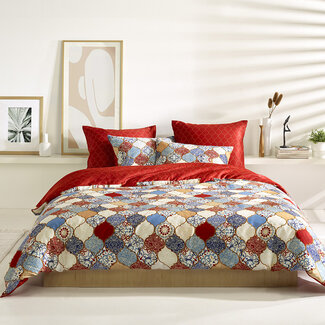 MerchandiseFever Dekbedovertrek Katoen Satijn Medina - Eenpersoons - 140 x 200/220 cm - Multi