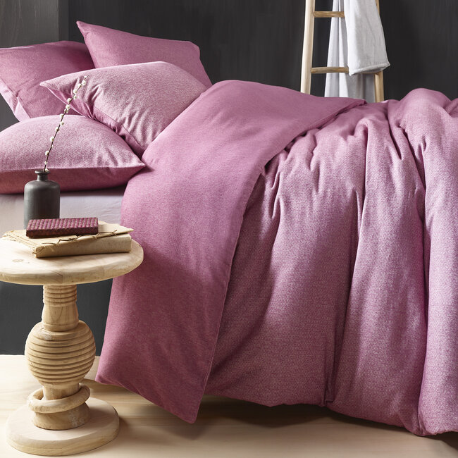 MerchandiseFever De Witte Lietaer Dekbedovertrek, Tarbot Lila - 140 x 200/220 cm + 60 x 70 cm - 100% katoen, flanel