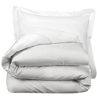 MerchandiseFever Dekbedovertrek Katoen Perkal Bumblebee - Eenpersoons - 140 x 200 cm - Zilver