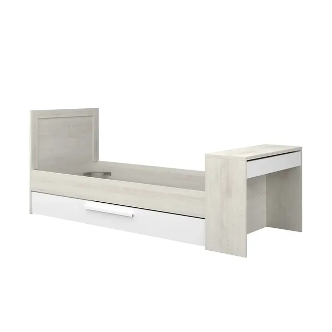 Trasman Kinderbed Shipley- Grijs eiken met wit